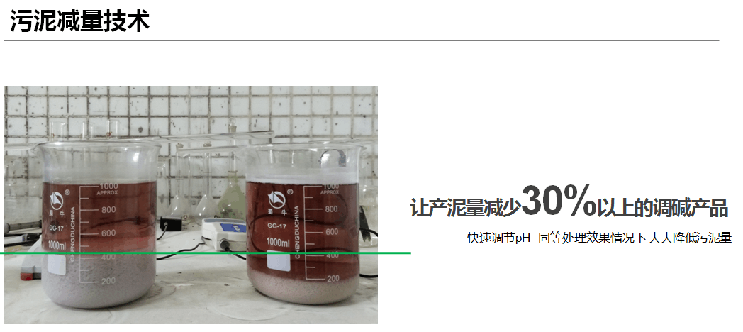 污泥產量減少30%的調堿產品